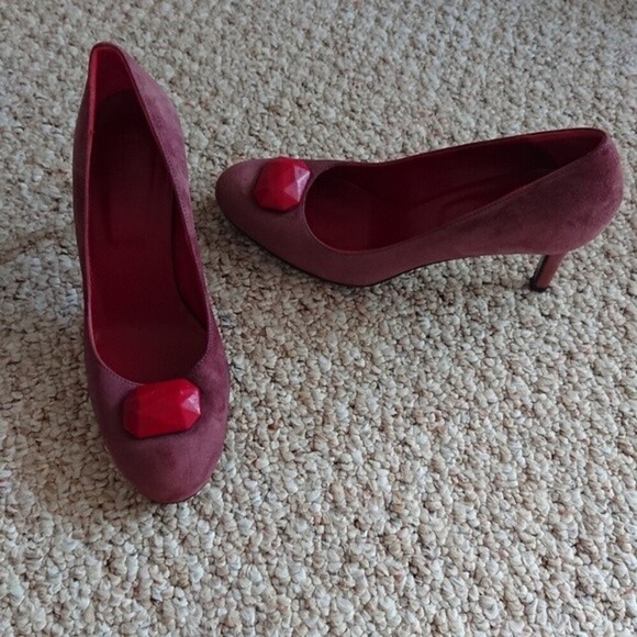 Boden Plum color Suede pump size 36.5 - Picture 4 of 10